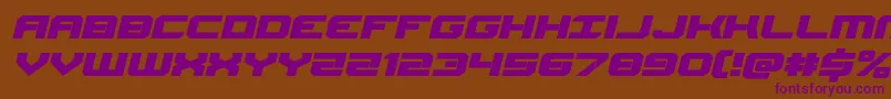 Gearheadexpandital Font – Purple Fonts on Brown Background