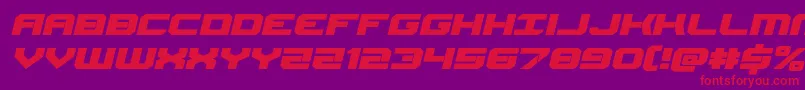 Gearheadexpandital Font – Red Fonts on Purple Background