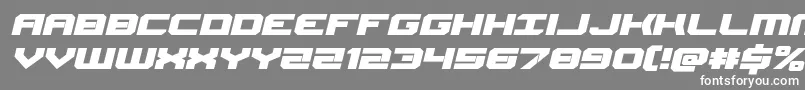 フォントGearheadexpandital – 灰色の背景に白い文字