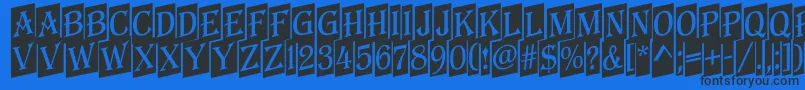 AAlgeriusnrcmup-fontti – mustat fontit sinisellä taustalla