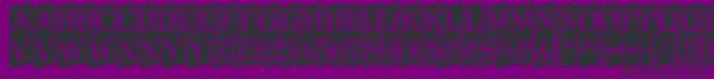 Fonte AAlgeriusnrcmup – fontes pretas em um fundo violeta