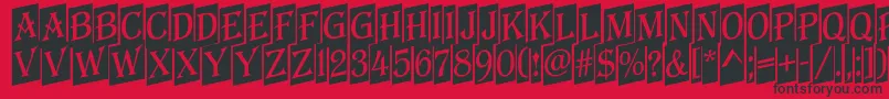 AAlgeriusnrcmup Font – Black Fonts on Red Background