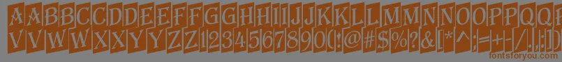 AAlgeriusnrcmup Font – Brown Fonts on Gray Background