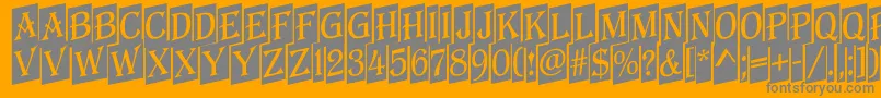 AAlgeriusnrcmup Font – Gray Fonts on Orange Background