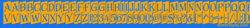 AAlgeriusnrcmup Font – Orange Fonts on Blue Background