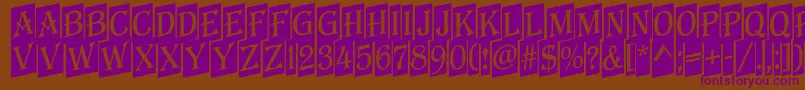 AAlgeriusnrcmup Font – Purple Fonts on Brown Background