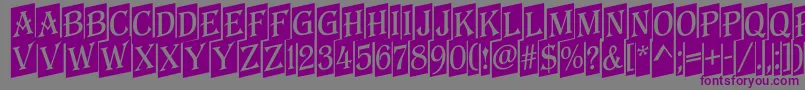 AAlgeriusnrcmup-Schriftart – Violette Schriften auf grauem Hintergrund