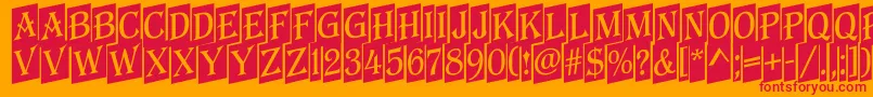 AAlgeriusnrcmup Font – Red Fonts on Orange Background