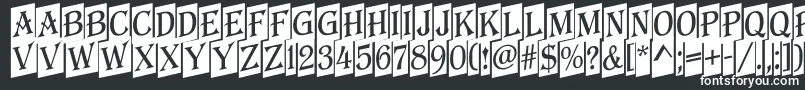 Шрифт AAlgeriusnrcmup – белые шрифты на чёрном фоне