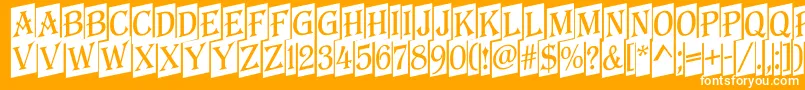 AAlgeriusnrcmup Font – White Fonts on Orange Background
