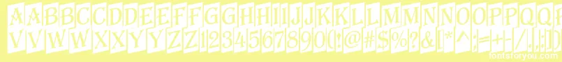 AAlgeriusnrcmup Font – White Fonts on Yellow Background