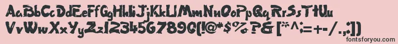 FlatRegularTtnorm Font – Black Fonts on Pink Background