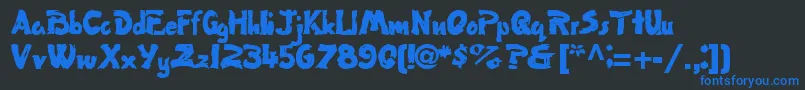 FlatRegularTtnorm Font – Blue Fonts on Black Background