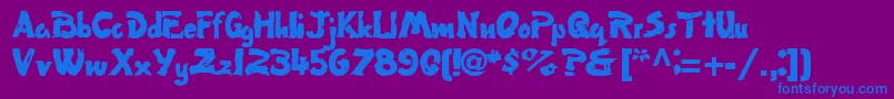 FlatRegularTtnorm Font – Blue Fonts on Purple Background