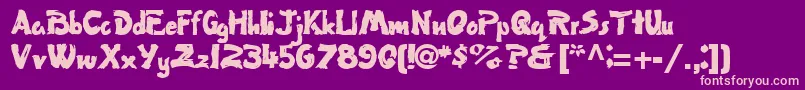 FlatRegularTtnorm Font – Pink Fonts on Purple Background