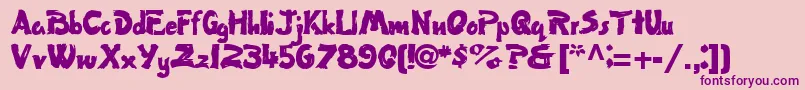 FlatRegularTtnorm Font – Purple Fonts on Pink Background