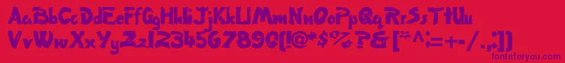 FlatRegularTtnorm Font – Purple Fonts on Red Background