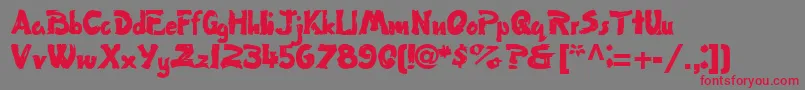 FlatRegularTtnorm Font – Red Fonts on Gray Background