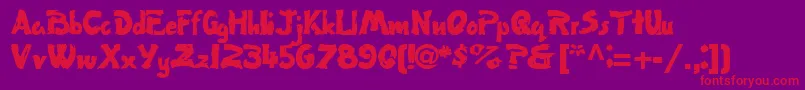 FlatRegularTtnorm Font – Red Fonts on Purple Background