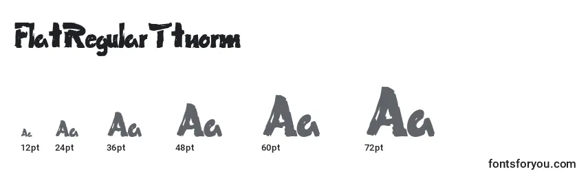 FlatRegularTtnorm Font Sizes