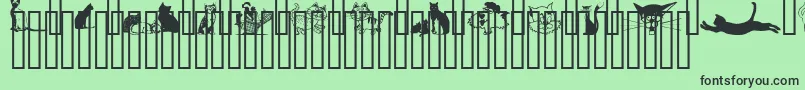 CatsCsp Font – Black Fonts on Green Background