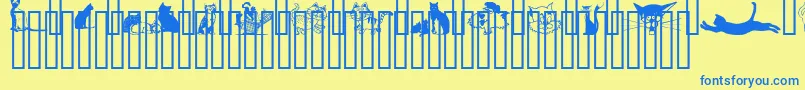 CatsCsp Font – Blue Fonts on Yellow Background