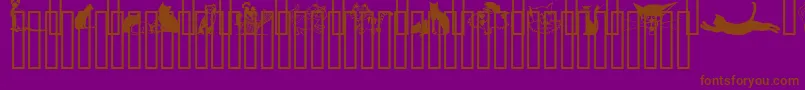 CatsCsp Font – Brown Fonts on Purple Background