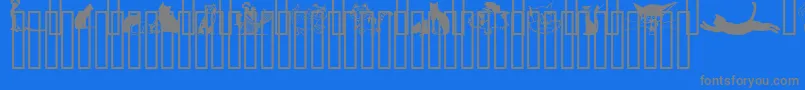 Шрифт CatsCsp – серые шрифты на синем фоне