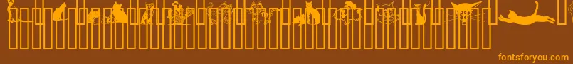 CatsCsp Font – Orange Fonts on Brown Background