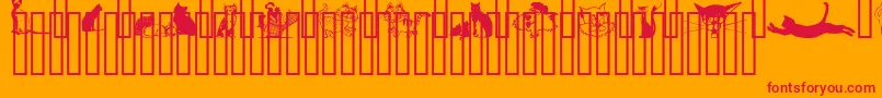 CatsCsp Font – Red Fonts on Orange Background