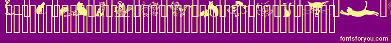 CatsCsp Font – Yellow Fonts on Purple Background