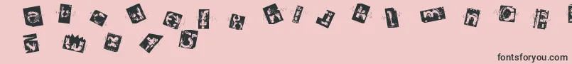 フォントArchitom – ピンクの背景に黒い文字