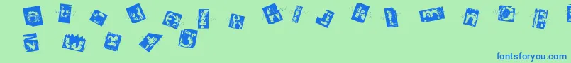 Шрифт Architom – синие шрифты на зелёном фоне