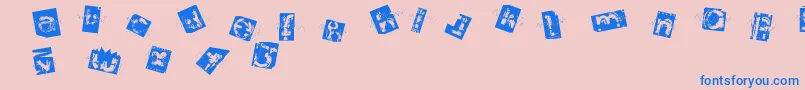 フォントArchitom – ピンクの背景に青い文字