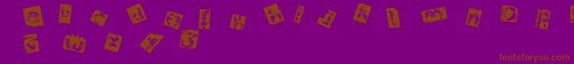 Police Architom – polices brunes sur fond violet