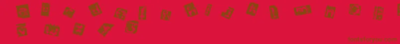 Architom-Schriftart – Braune Schriften auf rotem Hintergrund