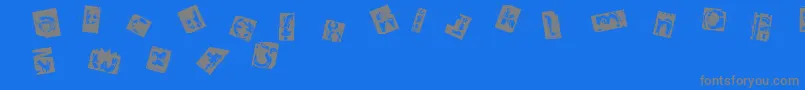 Architom Font – Gray Fonts on Blue Background