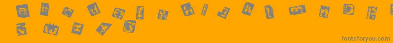 fuente Architom – Fuentes Grises Sobre Fondo Naranja