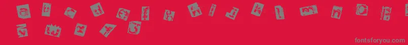 Architom Font – Gray Fonts on Red Background