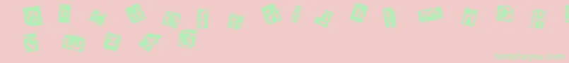 フォントArchitom – ピンクの背景に緑の文字