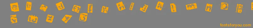 Police Architom – polices orange sur fond gris