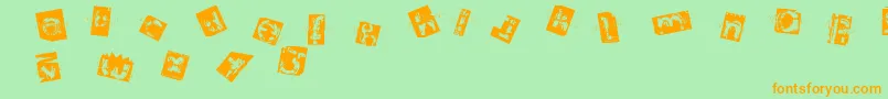 Architom Font – Orange Fonts on Green Background