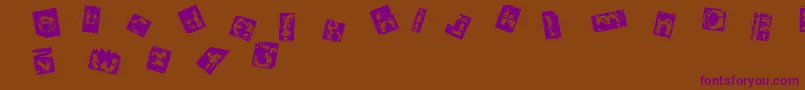 Architom-Schriftart – Violette Schriften auf braunem Hintergrund