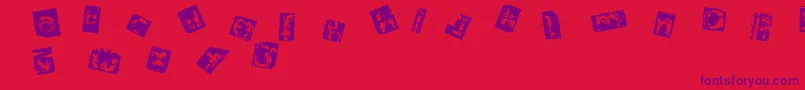 Architom Font – Purple Fonts on Red Background