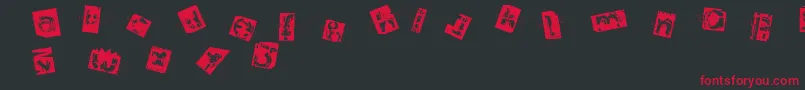 Architom Font – Red Fonts on Black Background