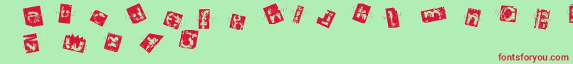 Architom Font – Red Fonts on Green Background
