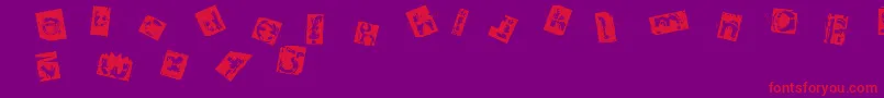 Architom Font – Red Fonts on Purple Background