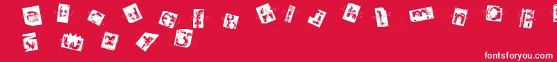 Architom Font – White Fonts on Red Background