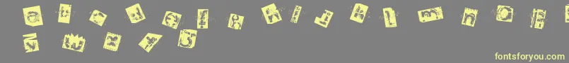 Architom-Schriftart – Gelbe Schriften auf grauem Hintergrund