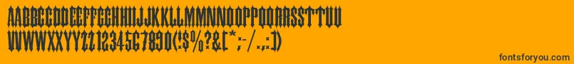 Ironwood-fontti – mustat fontit oranssilla taustalla